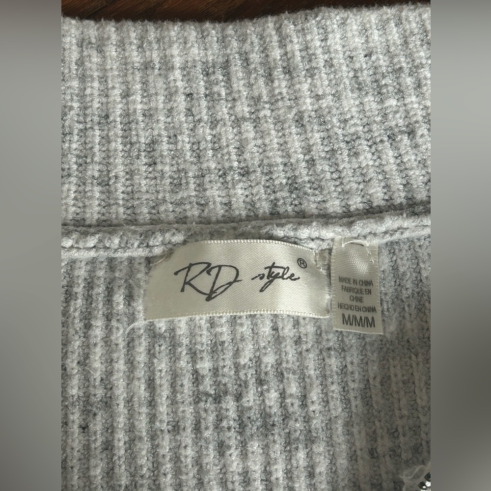 Quarter Zip Pointelle Sweater - Picture 6 of 9